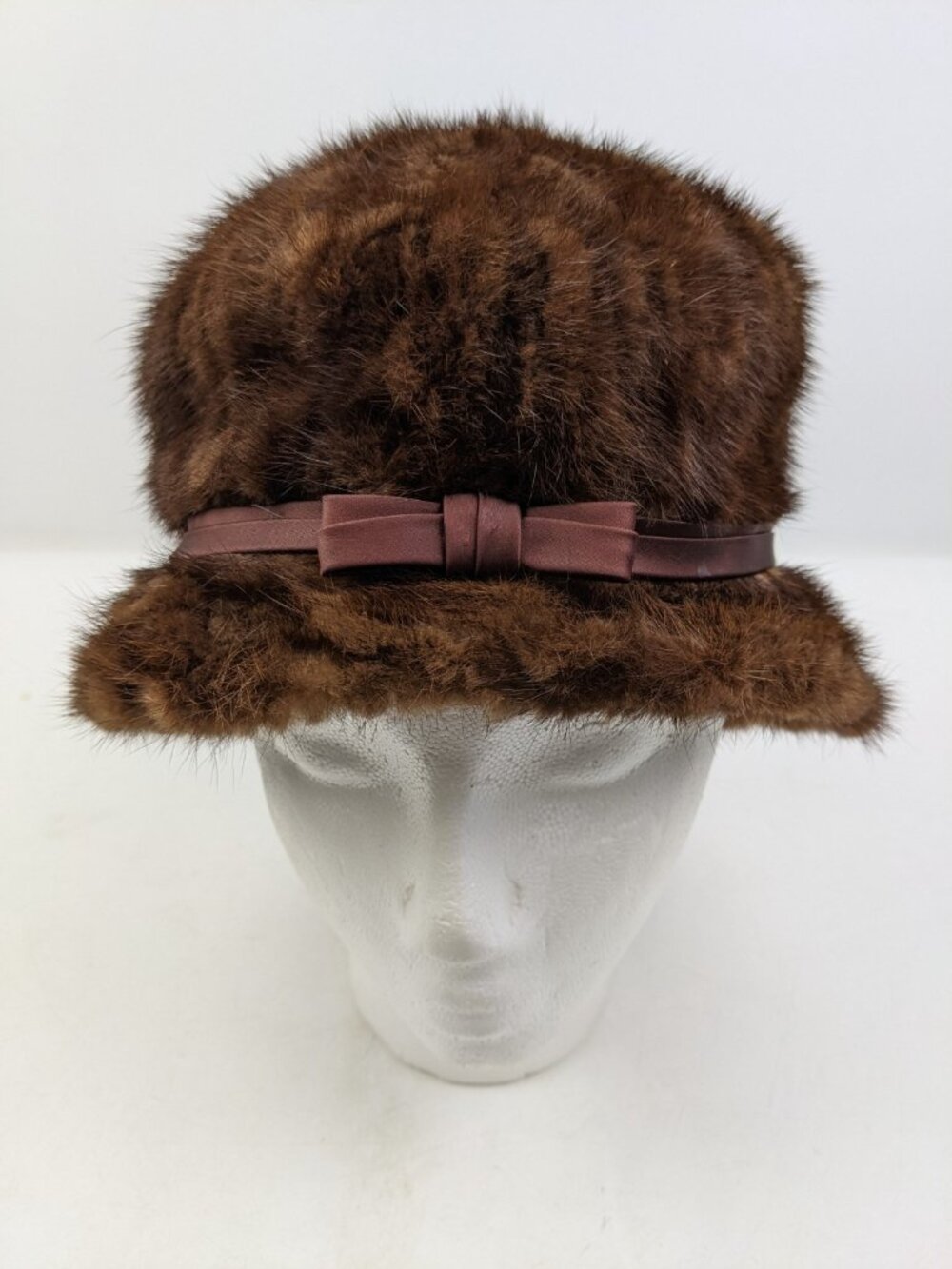 Vintage Stix Baer & Fuller "French Room" Dark Brown Mink Fur Hat